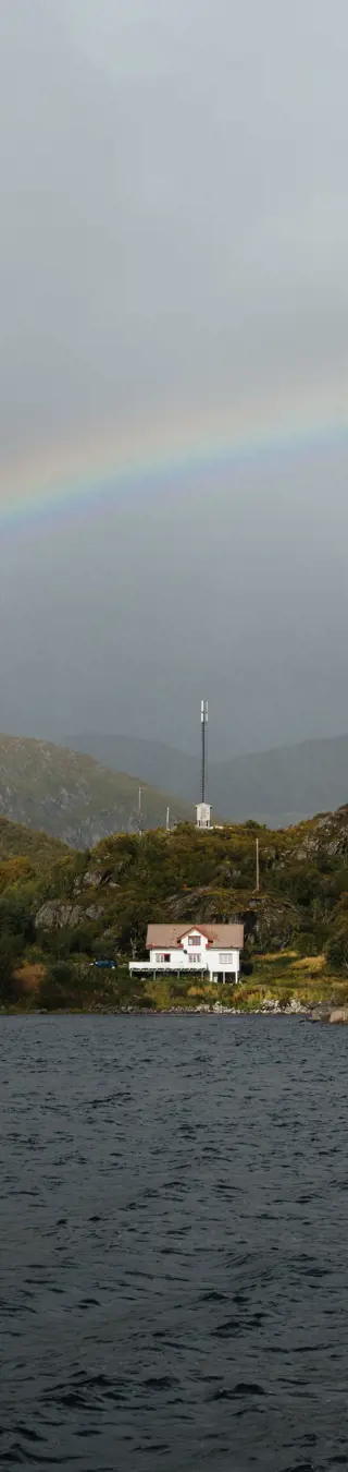 Regenbogen bei unserem Basecamp in der Nähe von Kabelvåg